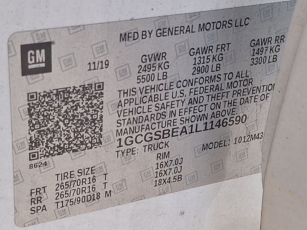 2020 Chevrolet Colorado Work Truck