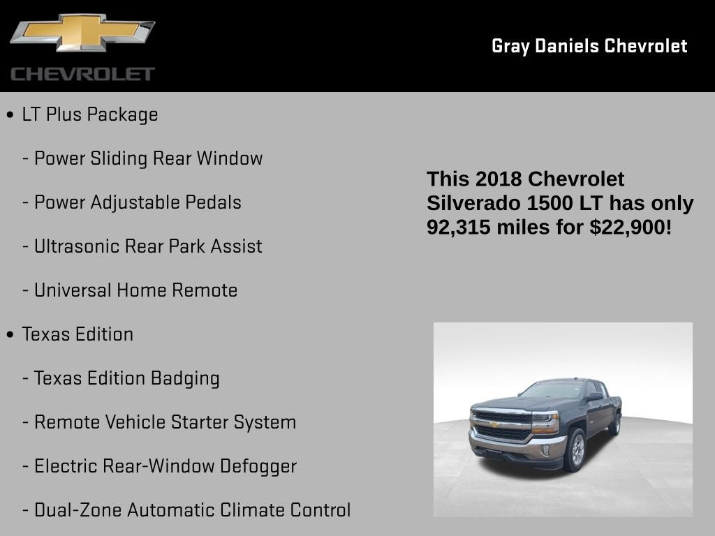 2018 Chevrolet Silverado 1500 LT LT1