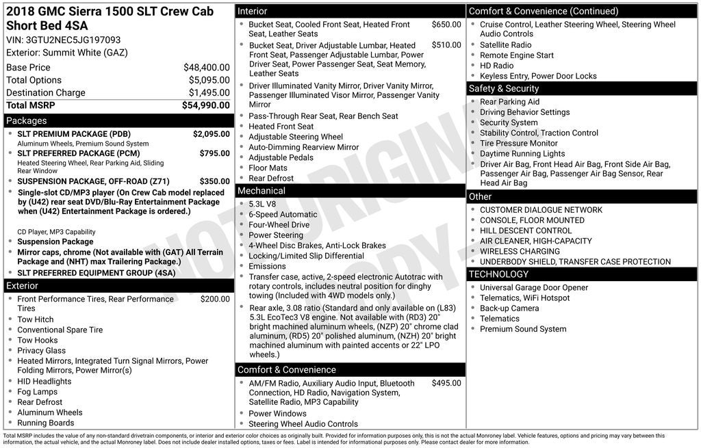 2018 GMC Sierra 1500 SLT