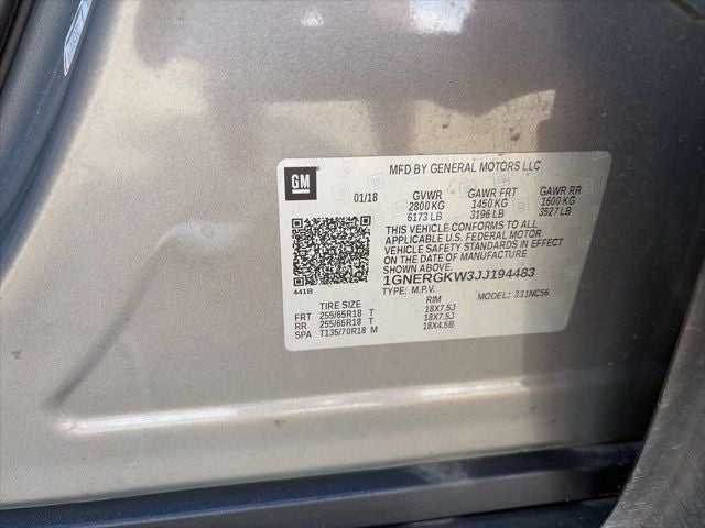 2018 Chevrolet Traverse LT Cloth w/1LT