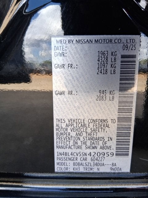 2025 Nissan Altima 2.5 SR