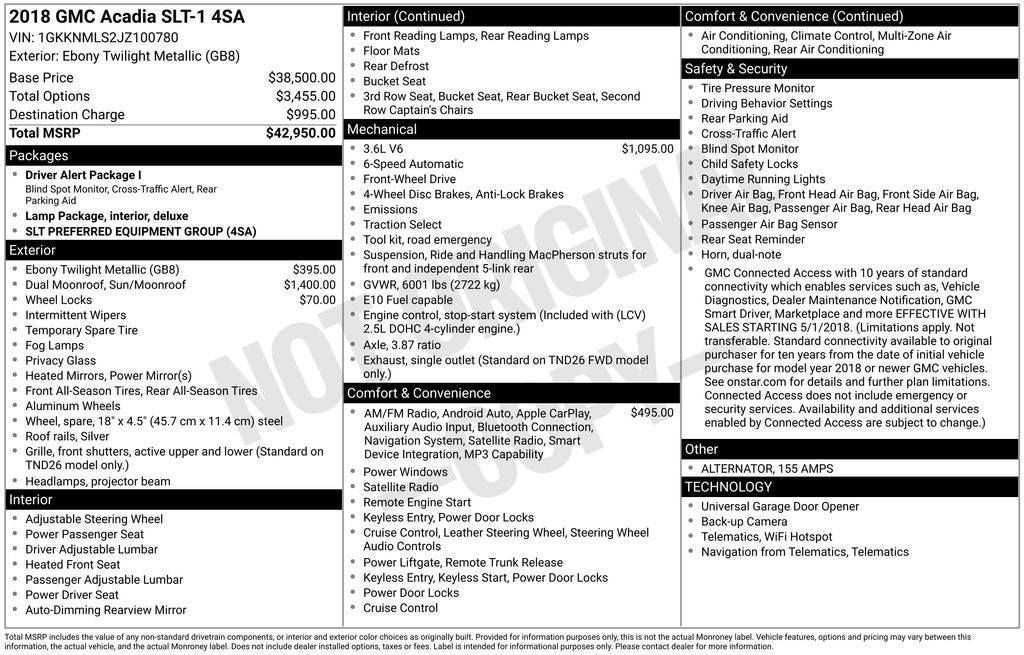 2018 GMC Acadia SLT-1