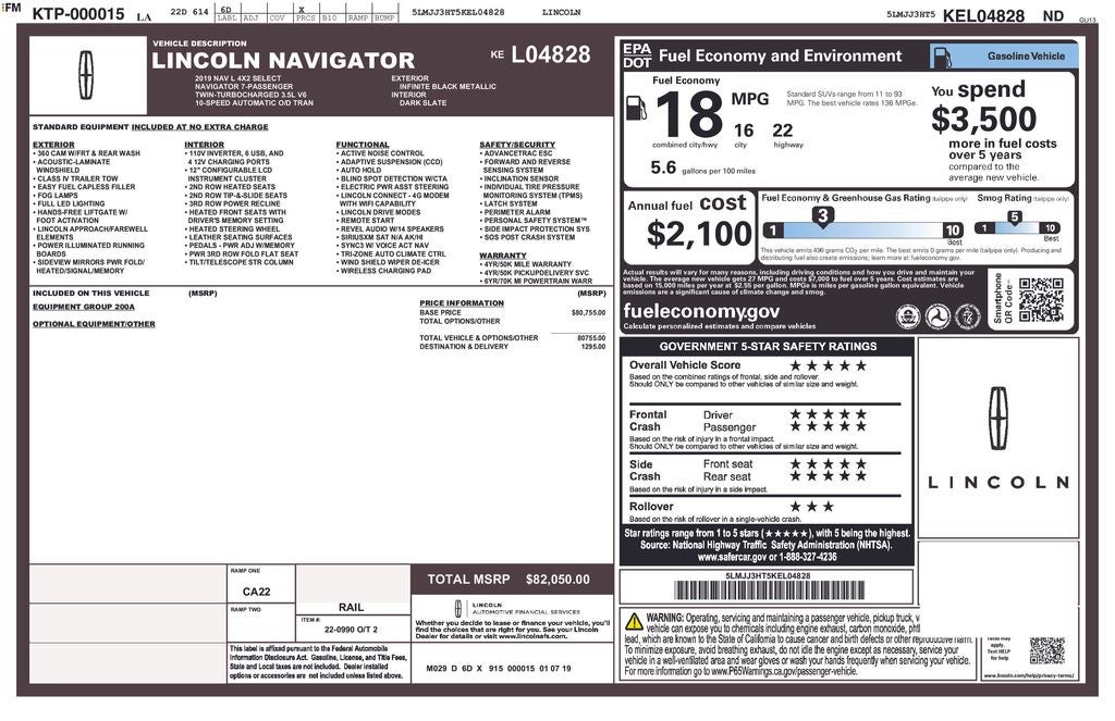 2019 Lincoln Navigator L Select