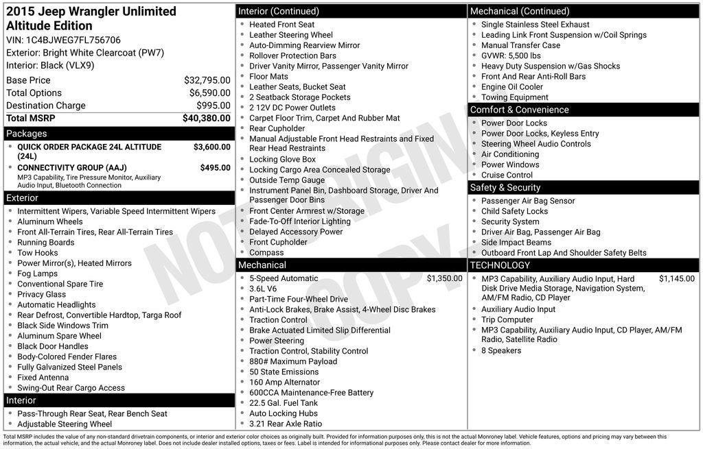2015 Jeep Wrangler Base