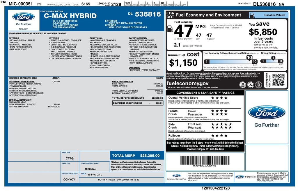 2013 Ford C-Max Hybrid SE