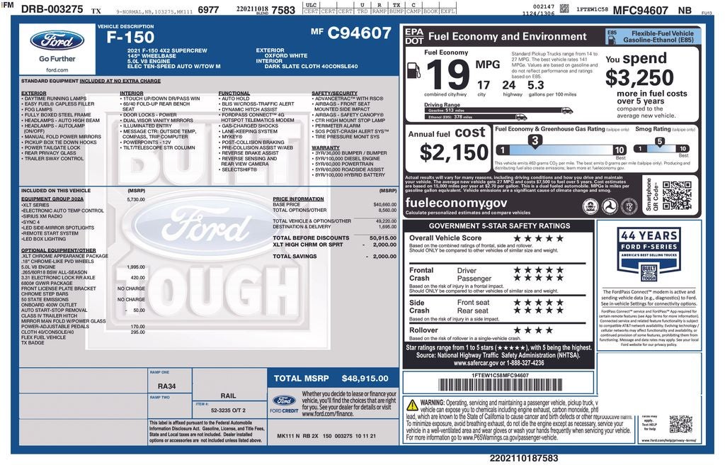 2021 Ford F-150 XLT