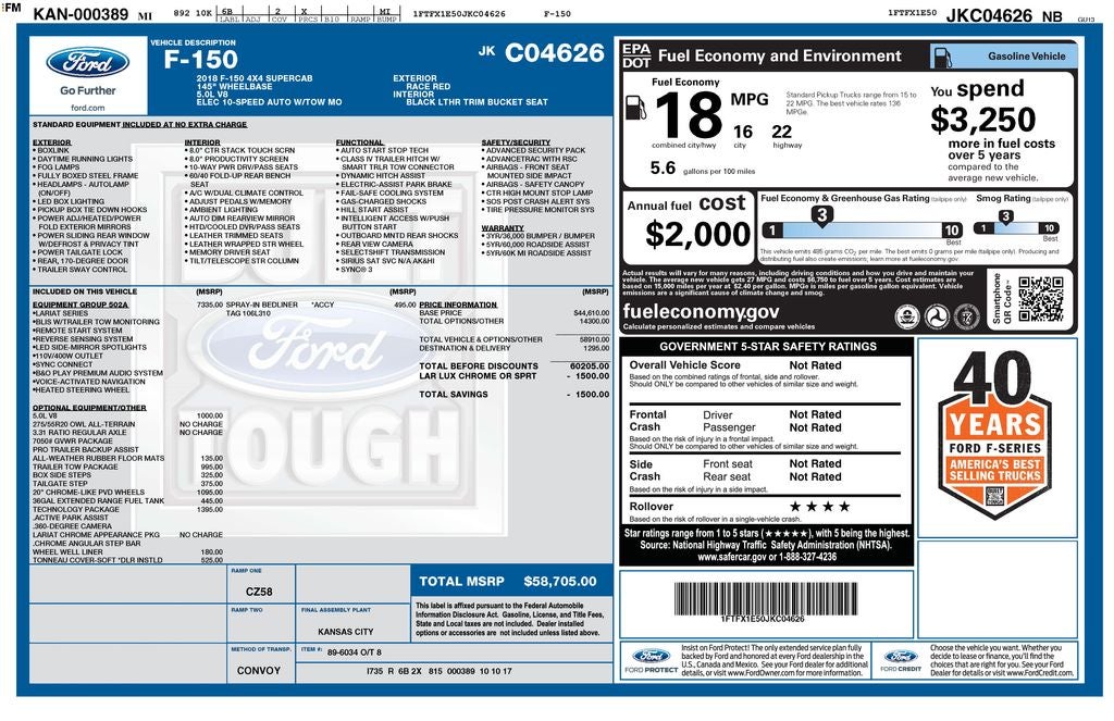 2018 Ford F-150 Lariat