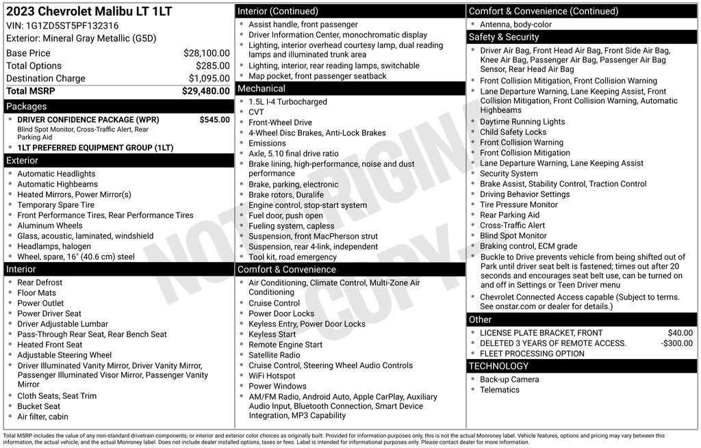 2023 Chevrolet Malibu LT 1LT