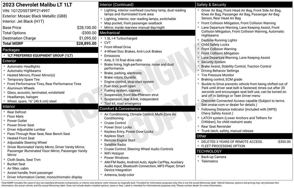 2023 Chevrolet Malibu LT 1LT