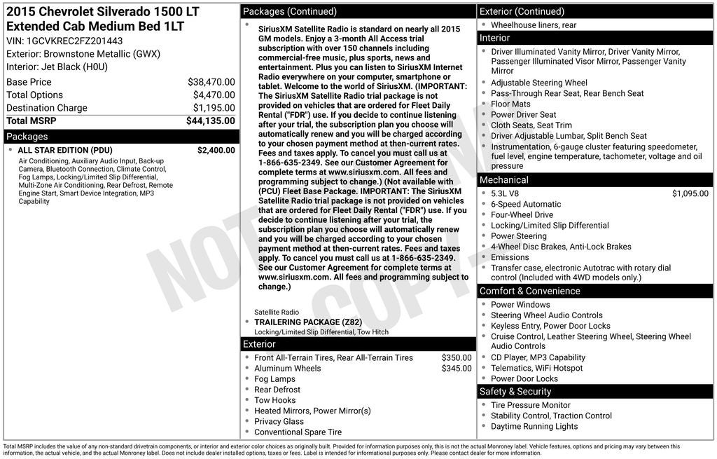 2015 Chevrolet Silverado 1500 LT LT1