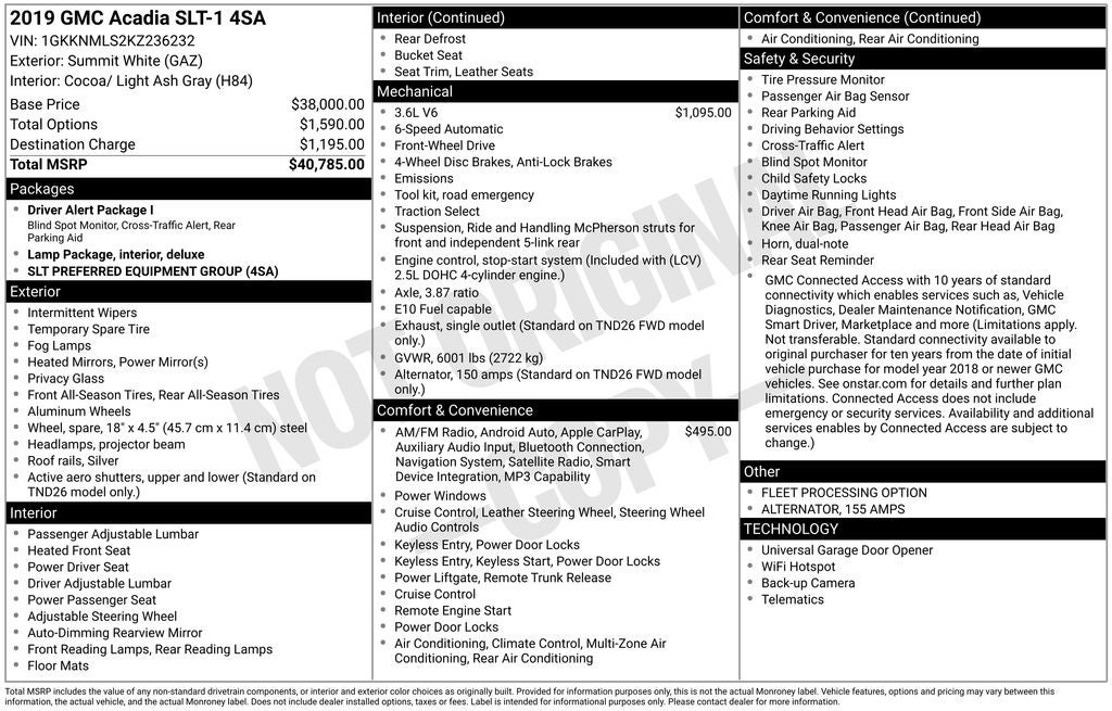 2019 GMC Acadia SLT-1