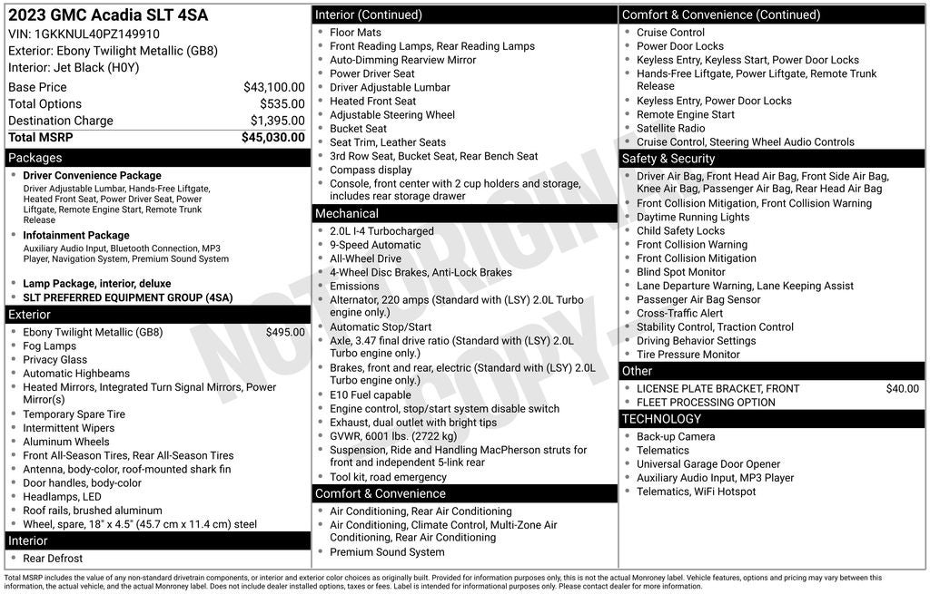 2023 GMC Acadia SLT