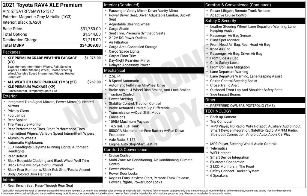 2021 Toyota RAV4 XLE Premium