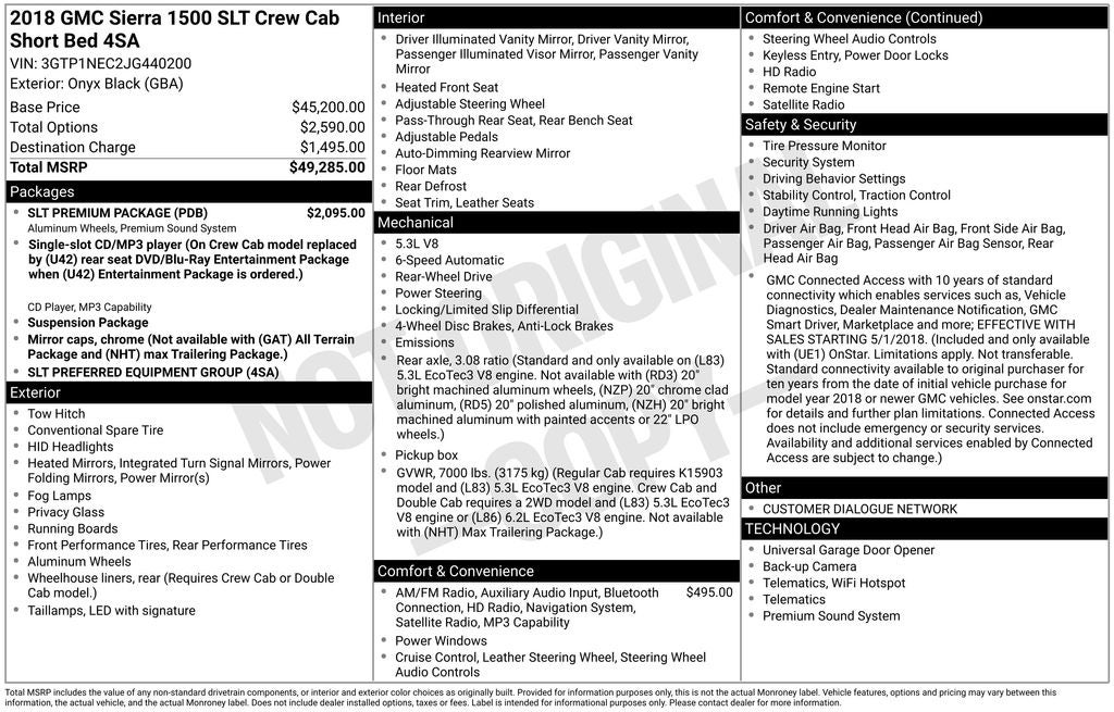 2018 GMC Sierra 1500 SLT