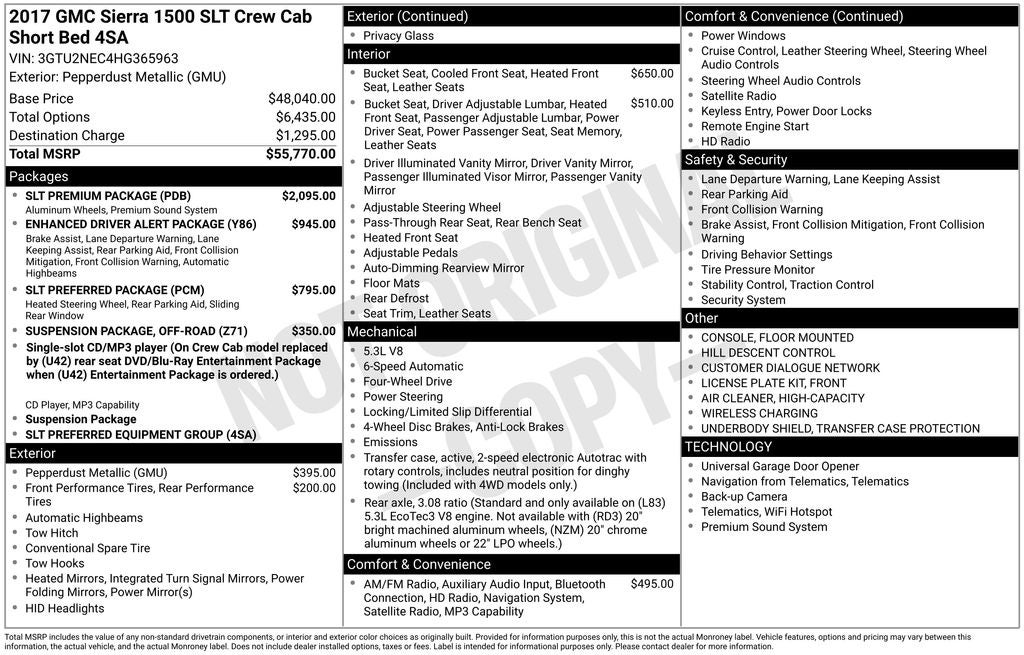 2017 GMC Sierra 1500 SLT