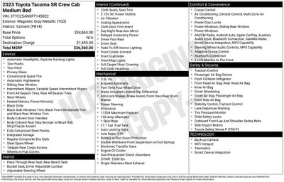 2023 Toyota Tacoma SR V6