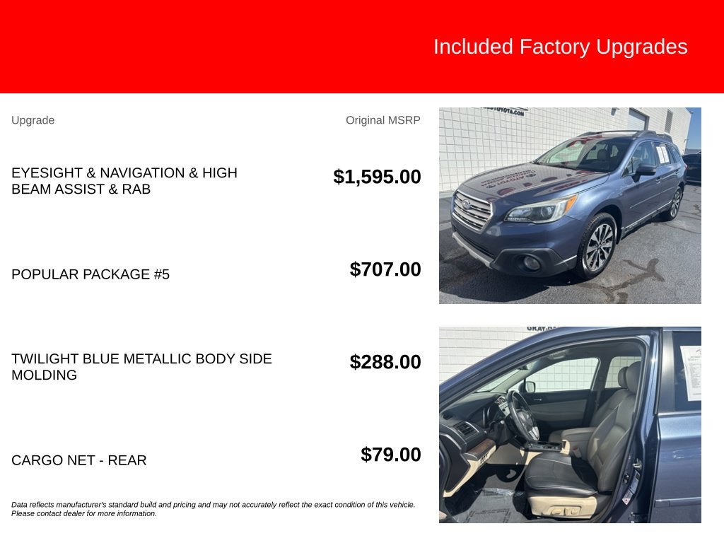 2017 Subaru Outback 3.6R Limited