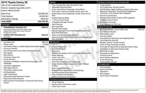 2019 Toyota Camry SE