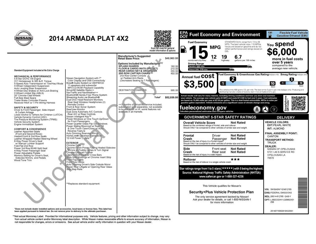 2014 Nissan Armada Platinum