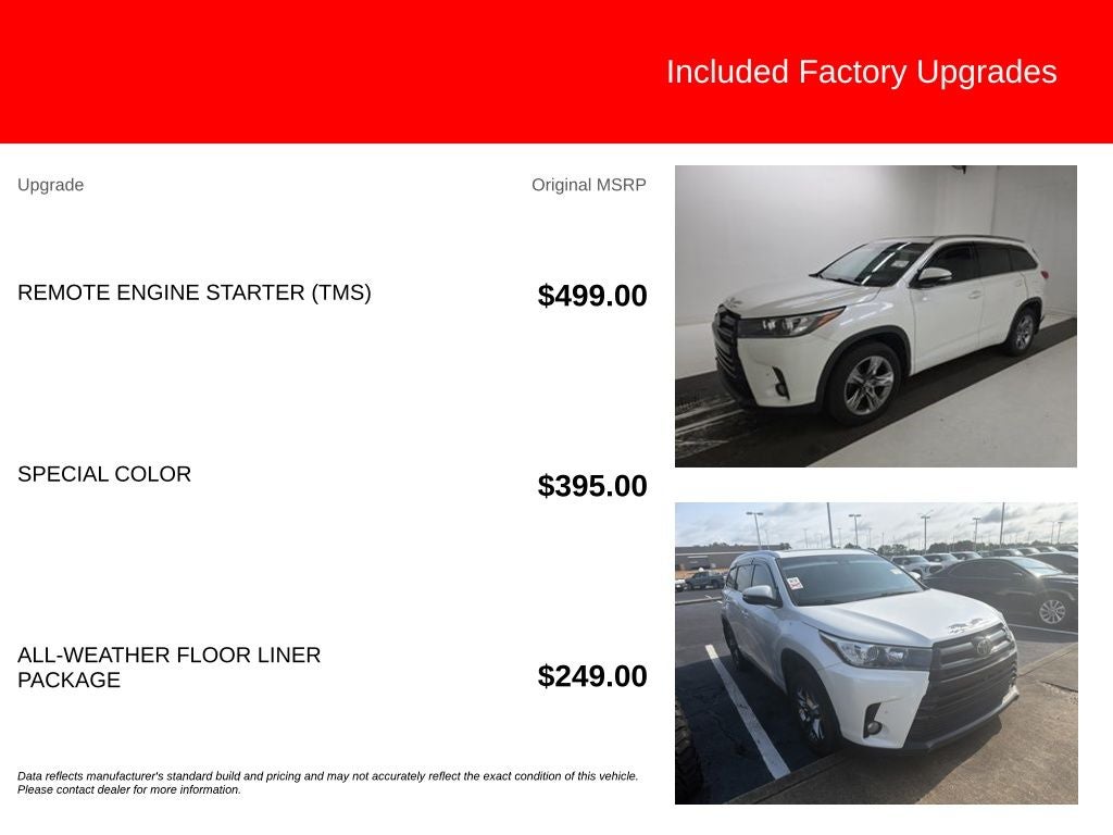 2018 Toyota Highlander Limited Platinum