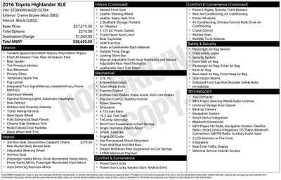 2016 Toyota Highlander XLE V6
