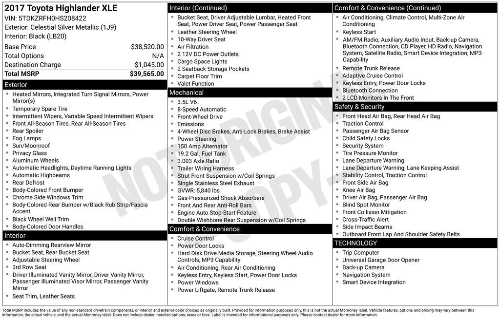 2017 Toyota Highlander XLE