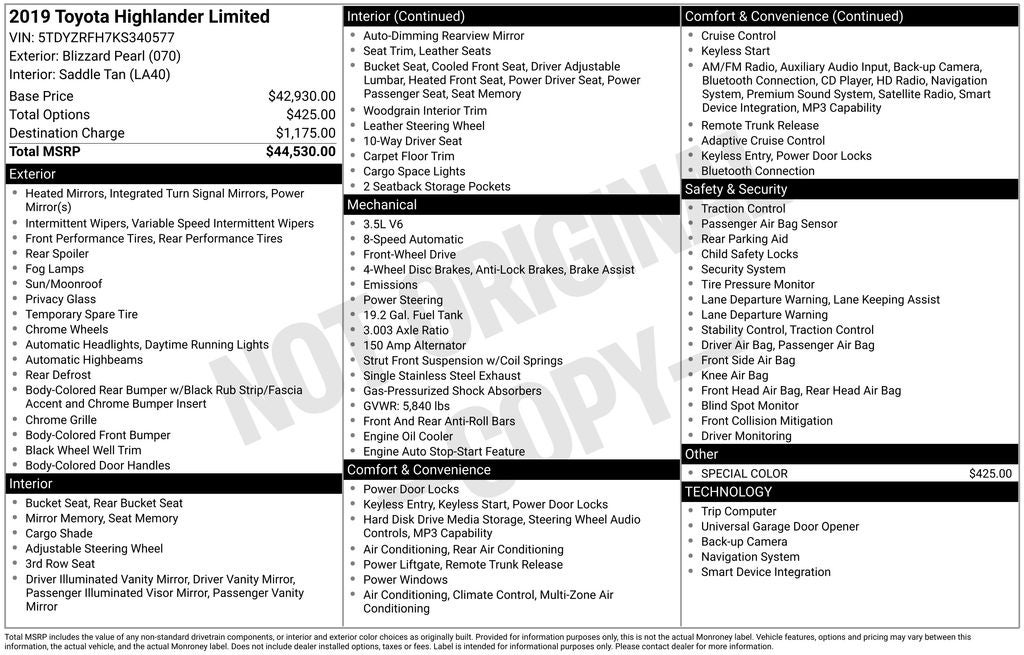 2019 Toyota Highlander Limited