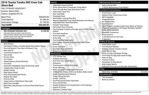 2016 Toyota Tundra SR5
