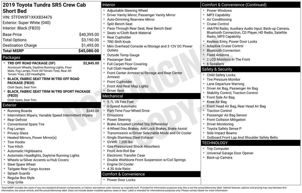 2019 Toyota Tundra SR5 CrewMax
