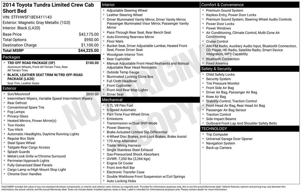 2014 Toyota Tundra Limited CrewMax