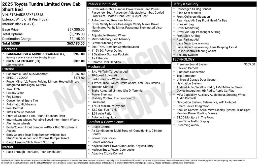 2025 Toyota Tundra Limited