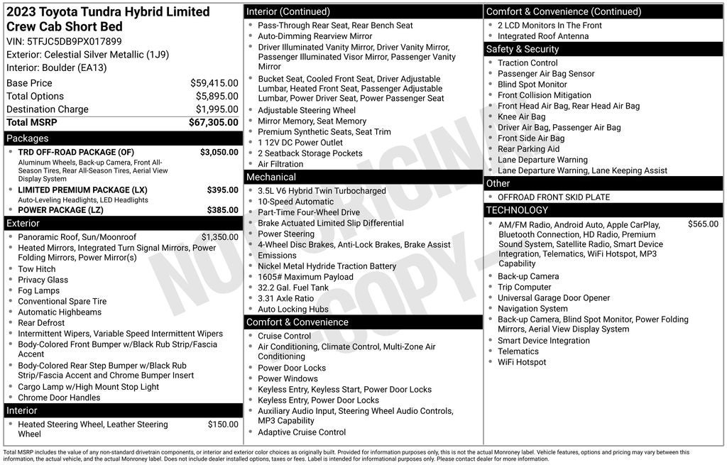 2023 Toyota Tundra Hybrid Limited