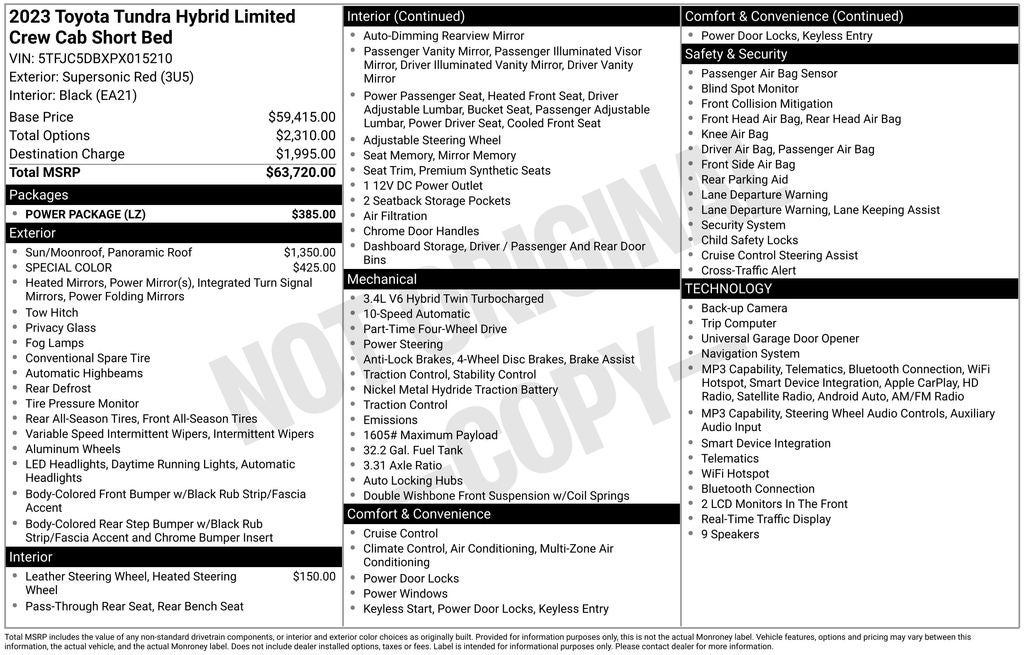 2023 Toyota Tundra Hybrid Limited