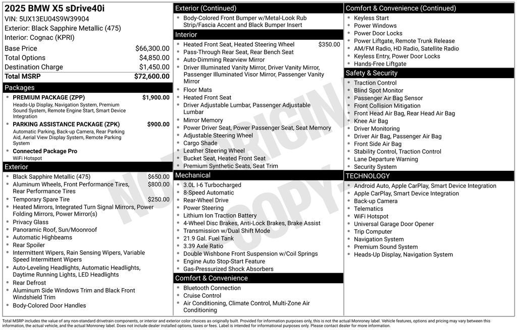 2025 BMW X5 sDrive40i