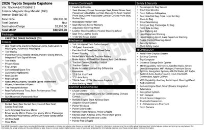 2026 Toyota Sequoia Capstone