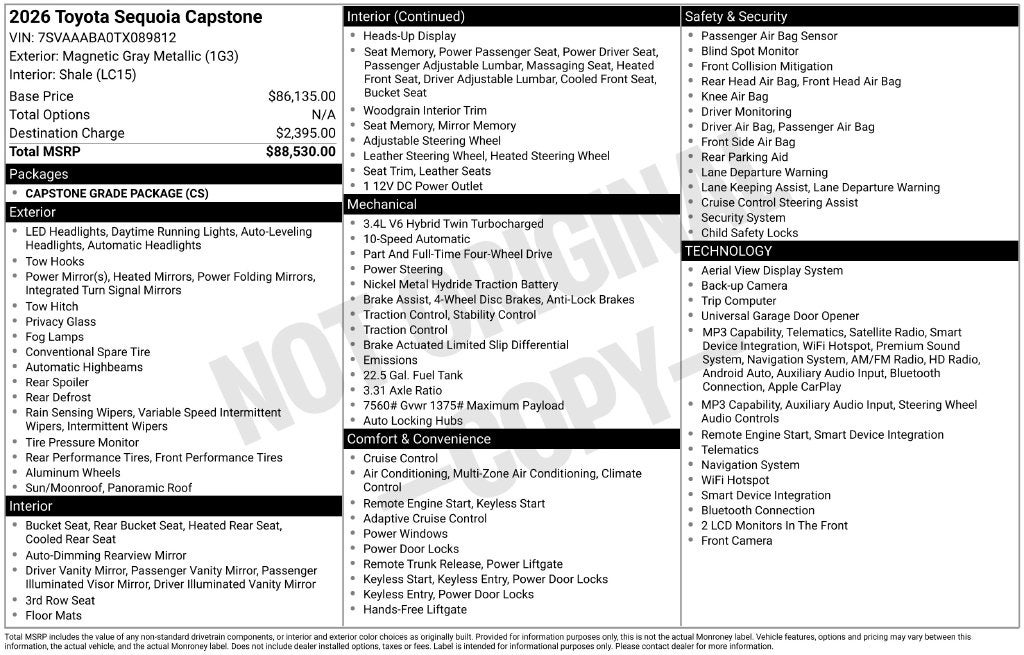 2026 Toyota Sequoia Capstone