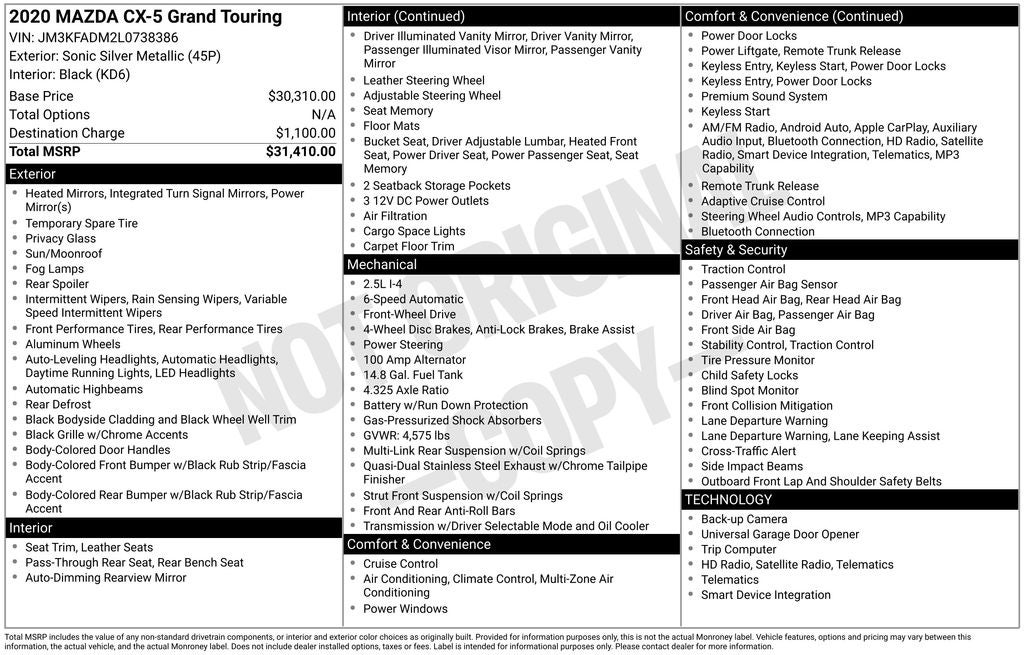 2020 Mazda Mazda CX-5 Grand Touring
