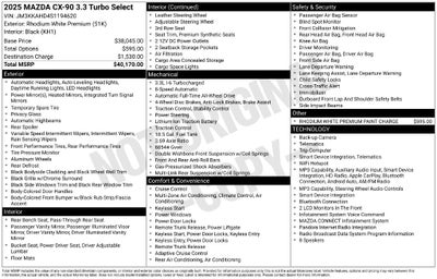 2025 Mazda Mazda CX-90 3.3 Turbo Select