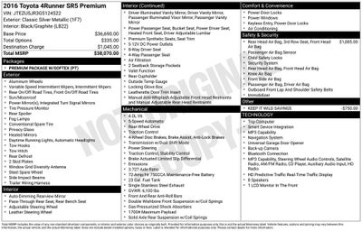 2016 Toyota 4Runner SR5 Premium