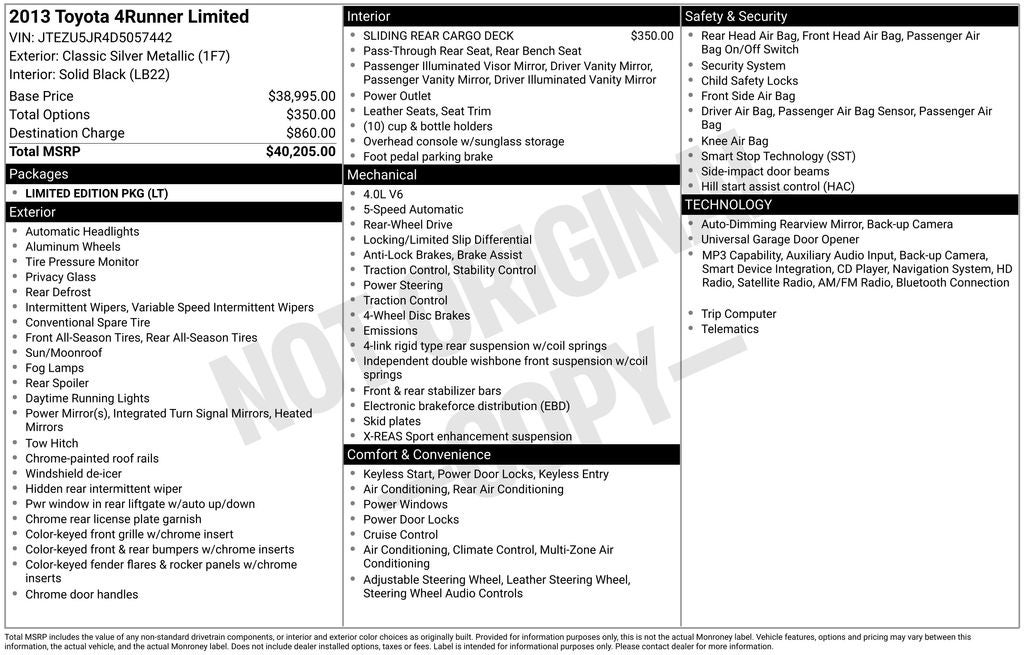 2013 Toyota 4Runner Limited