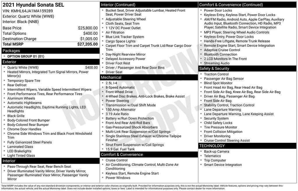 2021 Hyundai Sonata SEL