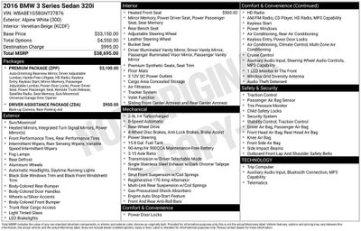 2016 BMW 3 Series 320i