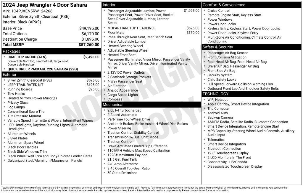 2024 Jeep Wrangler 4-Door Sahara 4x4