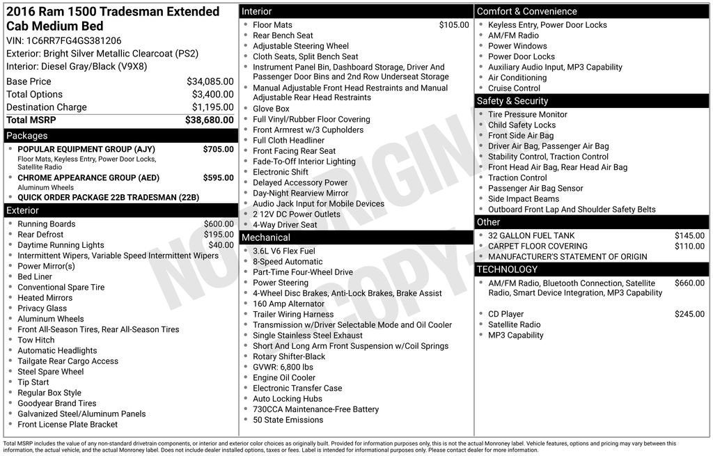 2016 RAM 1500 Tradesman