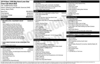 2019 RAM 1500 Big Horn/Lone Star Crew Cab 4x4 5'7" Box