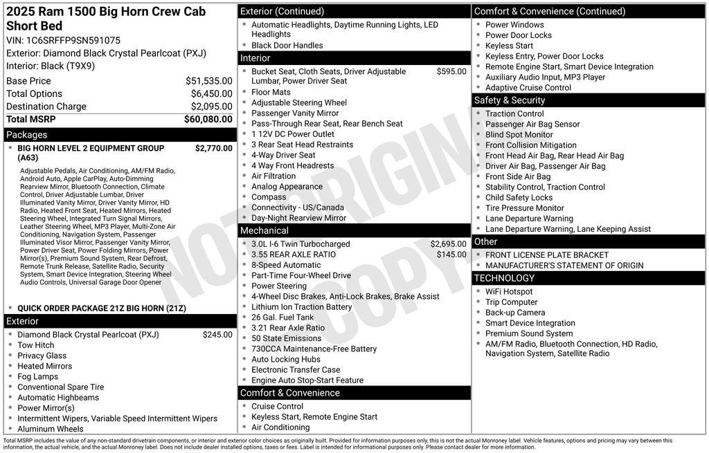 2025 RAM 1500 Big Horn