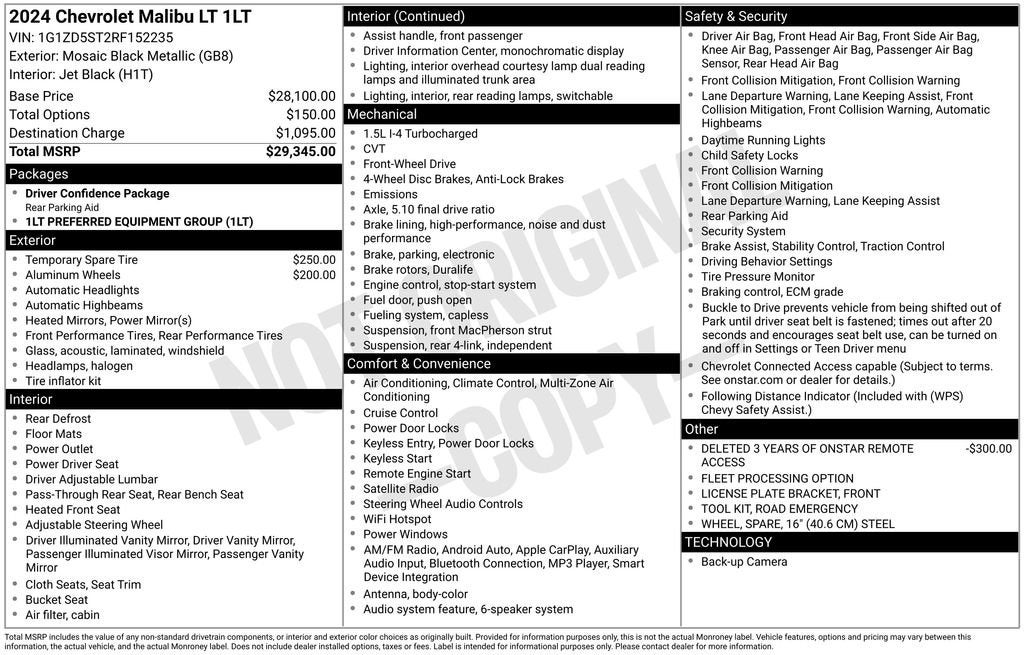 2024 Chevrolet Malibu 1LT