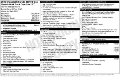 2025 Chevrolet Silverado 3500 HD Chassis Cab Work Truck