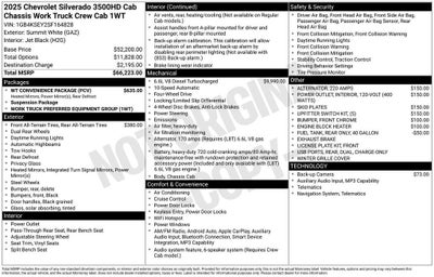 2025 Chevrolet Silverado 3500 HD Chassis Cab Work Truck