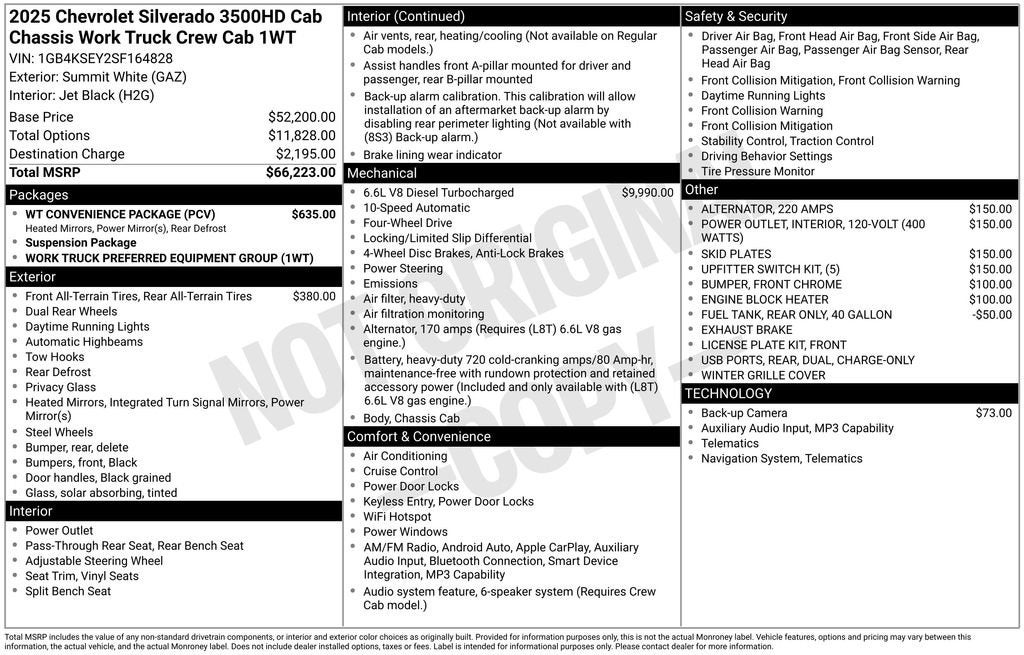 2025 Chevrolet Silverado 3500 HD Chassis Cab Work Truck